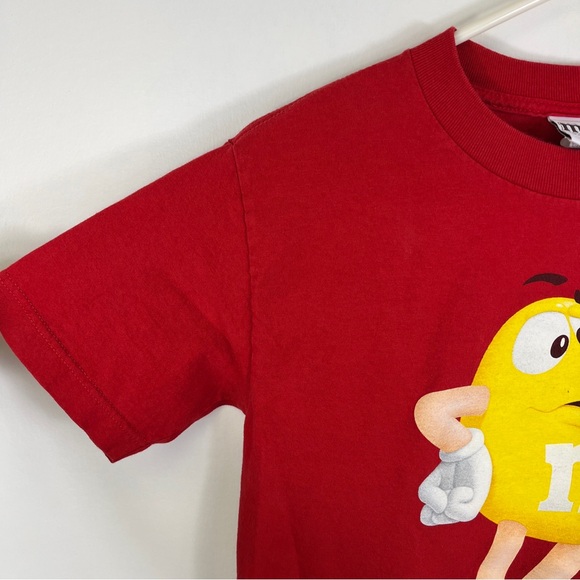 M&M Candy Snack Tee Promo Tshirt Red Adult Small Yellow M&M 2011 - Picture 4 of 11